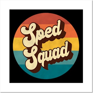 Sped Squad Retro 1970s Vintage Groovy Logo Posters and Art